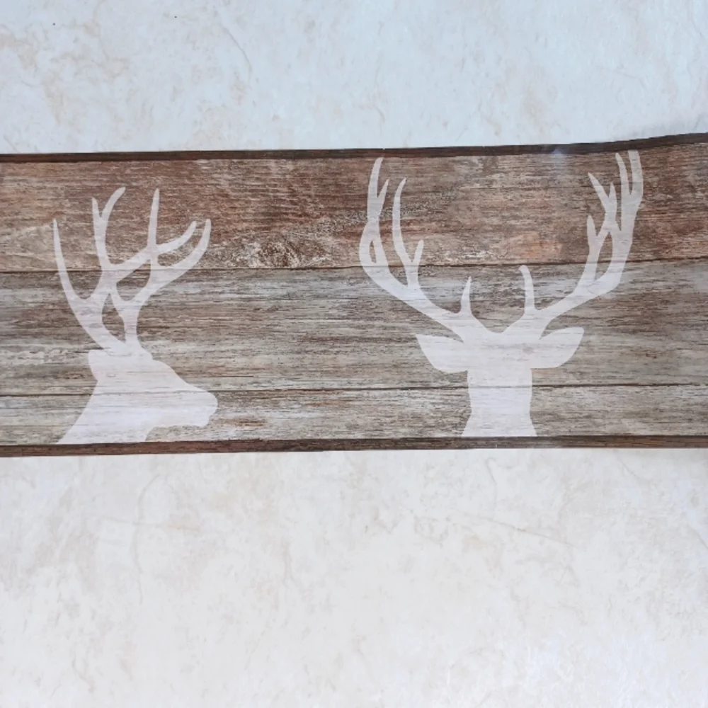 Wallpaper Border Woodgrain Deer Silhouette